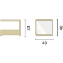 Tavolino da Esterno in Wicker e Vetro 2 Ripiani Vorghini Kubu Nero