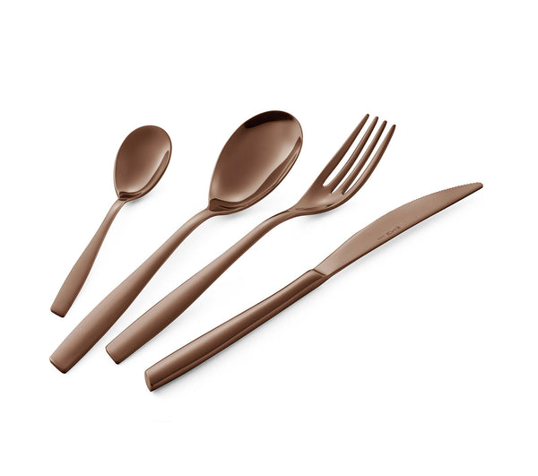 acquista 24-teiliges Besteckset aus 18/10 PVD-Stahl Eme Eleven Chocolate