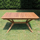 Tavolo Bali 180/240x90x75 h cm in Legno di Acacia Marrone