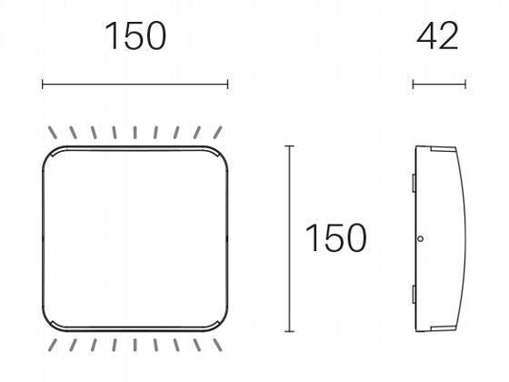 Applique da Esterno a LED 4W+4W 4000K Sovil Grigio