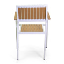 Sedia da Giardino 55X58xh83 cm in Alluminio e Polywood  Bianco