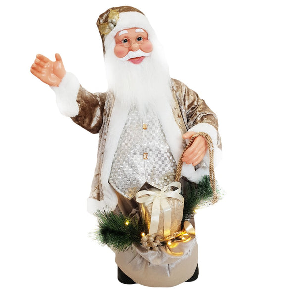 acquista Weihnachtsmannpuppe H80 cm mit Lichtern und Sektbewegung