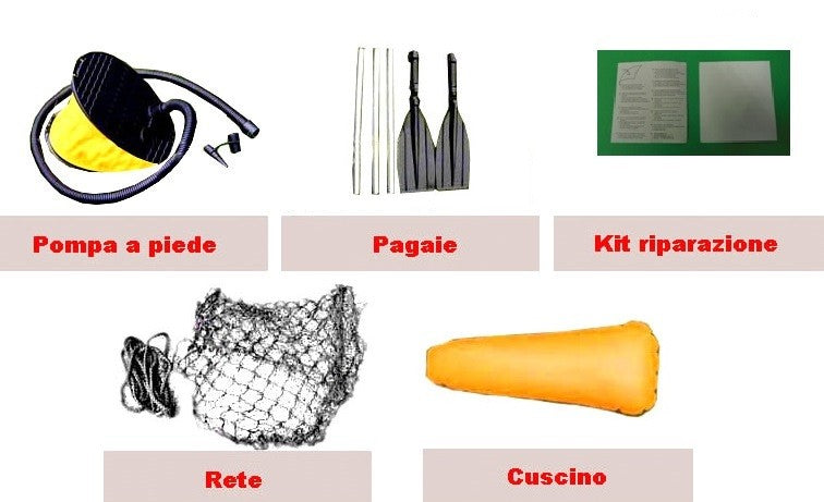 Kayak Gonfiabile Monoposto ZRAY Pathfinder-I con Pagaia a Doppia Pala e Pompa Mantice