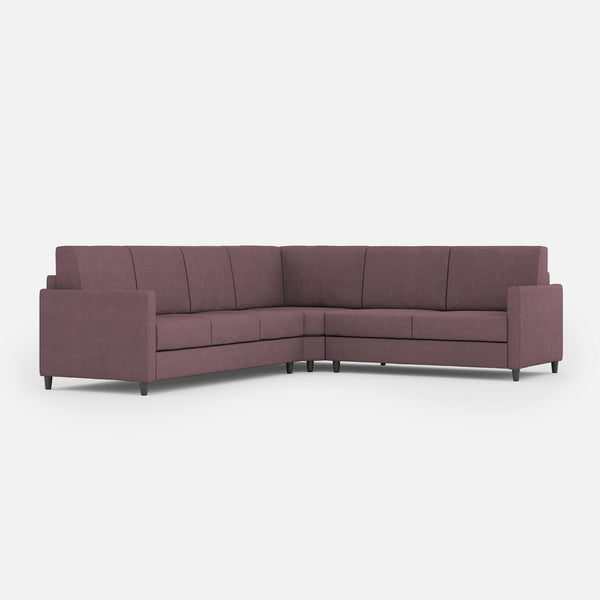 prezzo Divano Angolare 6 Posti 281x221x85 cm Karay in Tessuto Prugna