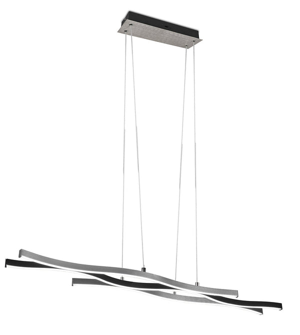 acquista Lampada a Sospensione da Interno a LED in Metallo Alluminio spazzolato