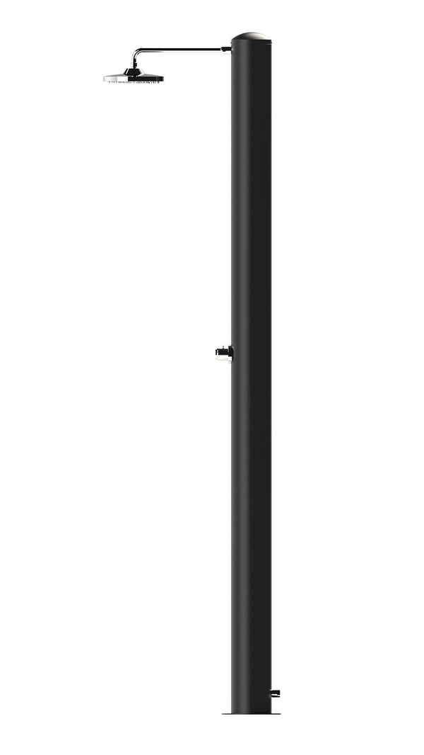 prezzo Doccia Solare da Giardino 28 L Soffione Eco Rain e Miscelatore Temporizzato Tevere TN Nero Opaco