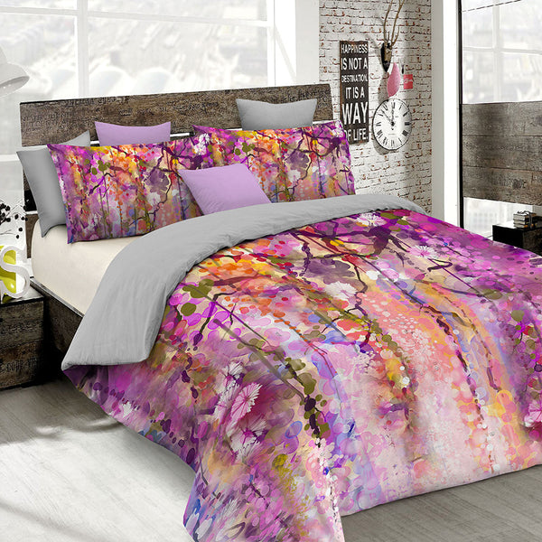 online Bettbezug mit Aufdruck auf der Doppeltasche und den Kissenbezügen