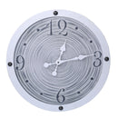 Orologio in legno bordo bianco cm Ø50x3