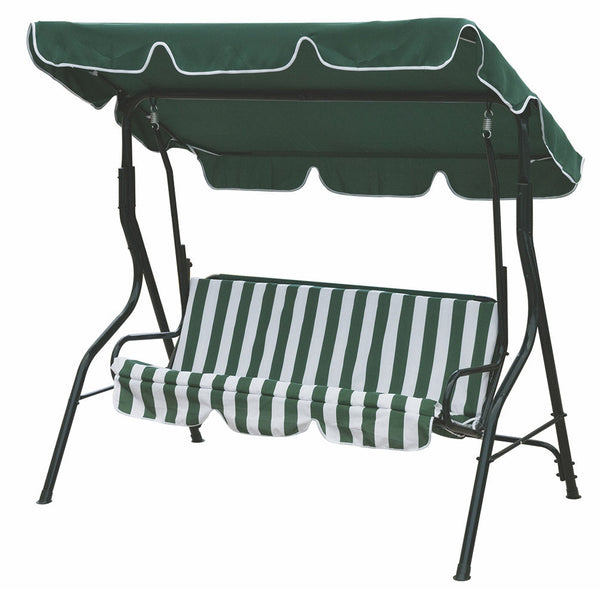 Soriani Iron Gartenschaukel 3 Sitze dunkelgrün/weiß online