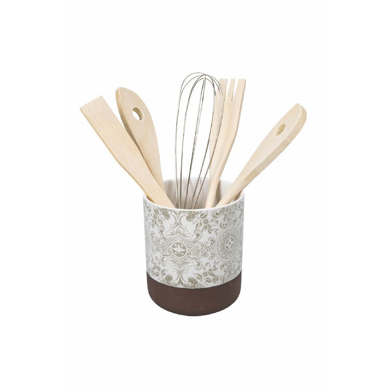 Porta Utensili da Cucina Ø10,5x12,5 cm  in Gres VdE Tivoli 1996 Classic Nouveau
