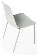 Set 4 Sedie 49x48,5x88 cm in Polipropilene Grigio Chiaro