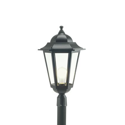 Gartenpfosten-Stirnlampe Ø60 mm E27 aus schwarzem Sovil-Aluminium sconto