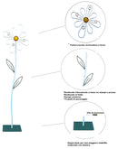 Appendiabiti da Terra 33x33x178 cm in Ferro Battuto Margherita Bianco