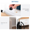 Scopa a Vapore Elettrica 1330W Serbatoio 450ml Bianco