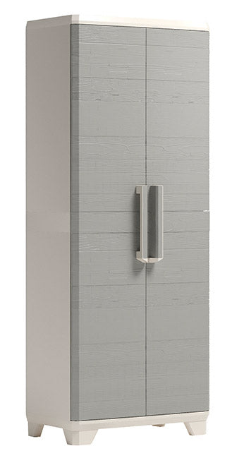 sconto Keter Holzmaserung High Beige Schrank 3 Regale 68x39x182 cm