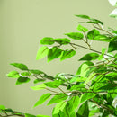 Pianta Artificiale di Ficus con Vaso per Interni ed Esterni 180 cm Verde 