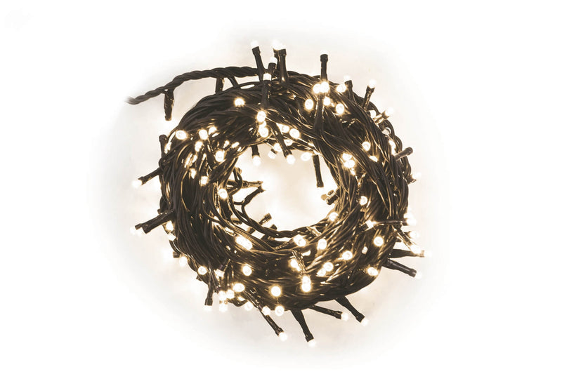 Luci di Natale 240 LED 9,56m Bianco Caldo da Esterno-Interno Soriani