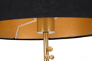 Lampada da Tavolo Glam Sticky Ø34x65 cm in Ferro Plastica e Poliestere Nero e Oro