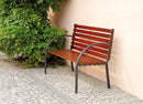 Panca da Giardino in Legno e Metallo 122x67x72cm Vorghini Piccadilly