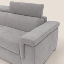 Divano Letto 3 Posti 200x100x95 cm in Tessuto Grigio Chiaro