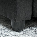 Poltrona Relax Reclinabile Manualmente 69x88x101 cm in Tessuto Effetto Lino Nero  