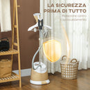 Ferro da Stiro Verticale a Vapore 1800W con Serbatoio 1.8L e Altezza Regolabile  Oro     