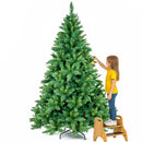 Albero di Natale Canberra 240 cm 1586 Punte Foltissimo con Innesto Rapido e Base in Metallo in PVC e PE Verde      