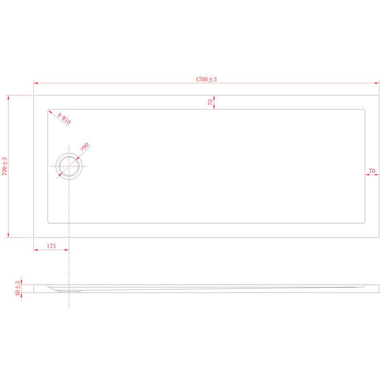 Piatto Doccia in Acrilico Fosterberg Floret Bianco Lucido Varie Misure