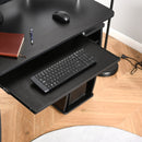 Scrivania da Ufficio 120x55x85 cm con Cassetti e Mensola in Truciolare Nero