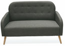 Divano 2 Posti 137x75x89 cm in Tessuto Soriani Grigio Scuro