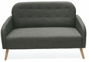 Divano 2 Posti 137x75x89 cm in Tessuto Soriani Grigio Scuro