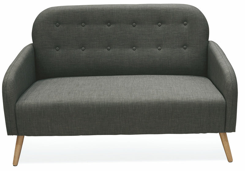 Divano 2 Posti 137x75x89 cm in Tessuto Soriani Grigio Scuro