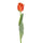 Set 8 künstliche Tulpen mit Blättern Höhe 67 cm Orange