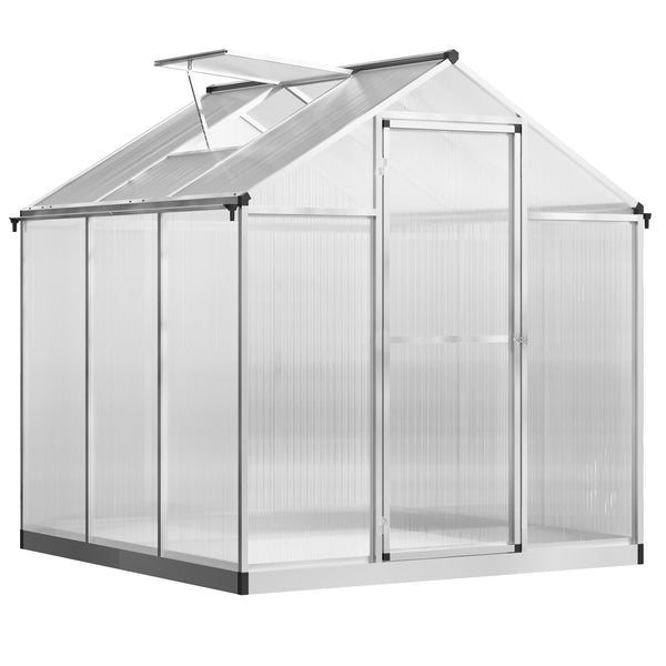 sconto Gartengewächshaus für Pflanzen Öffnungsdach und transparente Schiebetür 182x190x195 cm