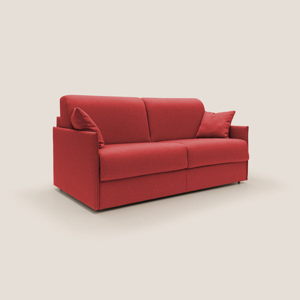 Divano Letto 2 Posti 169x90x96 cm in Tessuto Rosso acquista