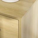 Cassettiera 3 Cassetti 80x40x78 cm in Acciaio e Legno Naturale