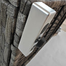 Baule da Giardino 76x45x48 cm in Rattan PE Grigio