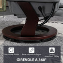 Poltrona Reclinabile 85x82x106 cm con Poggiapiedi in Pelle PU e Acciaio Grigio 