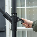 Ombrellone da Giardino a Braccio Ø295x194A cm in Metallo e Poliestere Blu Scuro e Crema   