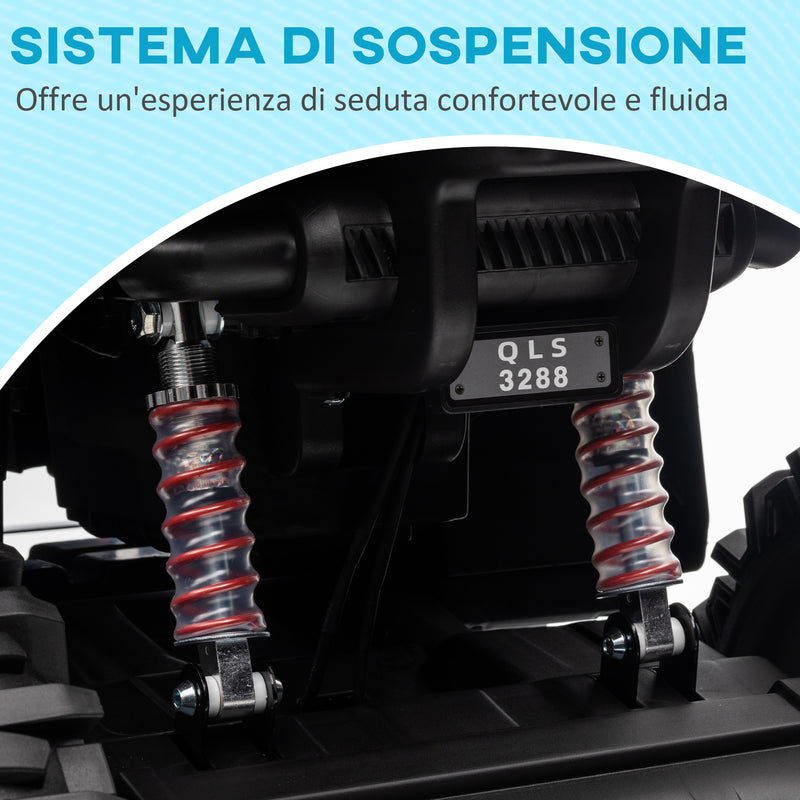 Quad Elettrico per Bambini 12V con Fari e Pedale Blu   