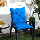 Cuscino per Sedie da Giardino 100x50 cm in Poliestere Blu