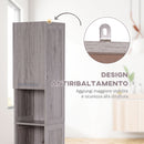 Mobile a Colonna per Bagno 30x32x172,5 cm in MDF color Legno