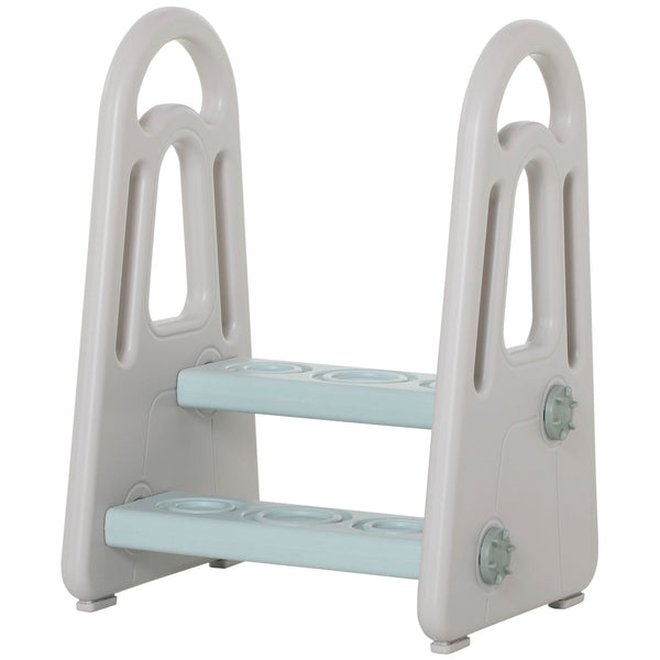 prezzo Sgabello per Bambini Scaletta a 2 Gradini 435x38,5x61 cm Blu e Grigio