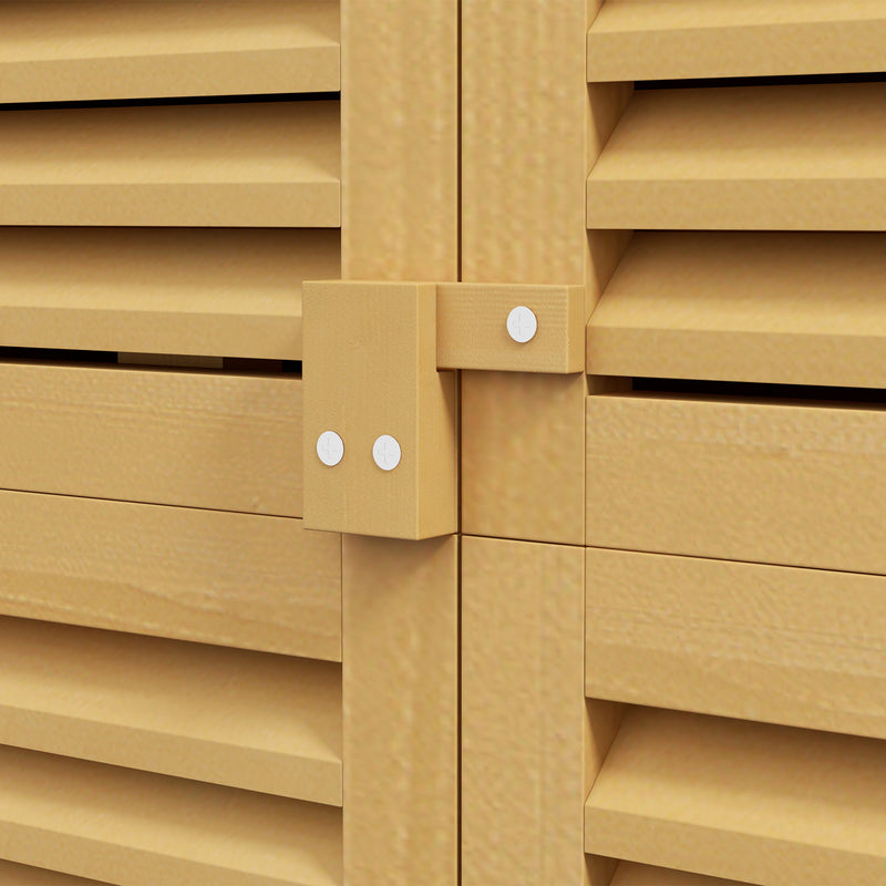 Casetta Box da Giardino 87x46,5x160 cm con Ante a persiana in Legno 