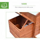 Gabbia Pollaio per Galline da Giardino 190x66x116 cm in Legno  Arancione