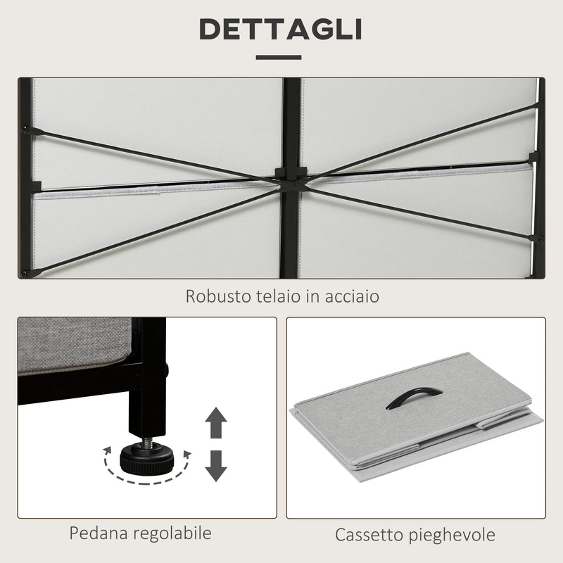 Cassettiera 8 Cassetti 80x30x81,5 cm in Legno e Acciaio Marrone Grigio e Nero