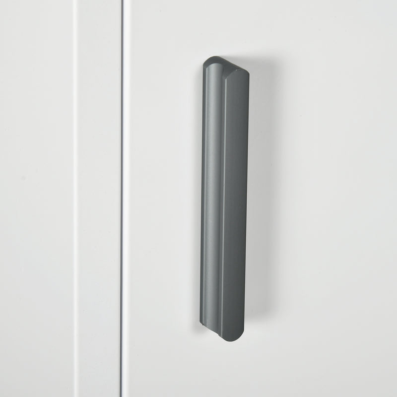 Armadietto Medicinali a Parete 40x15x53,5 cm con 2 Chiavi in Acciaio Bianco  