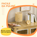 Casetta per Cani Taglia Media e Grande 90x58x65 cm con 2 Porte Bloccabili Rovere   