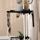 Stendibiancheria Pieghevole a 4 Livelli con Ali Girevoli e 4 Ruote 73x64x177 cm in Acciaio e PP Nero