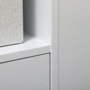 Carrello da Cucina con Armadietto e Ripiani Regolabili 75x39,5x88 cm Bianco   